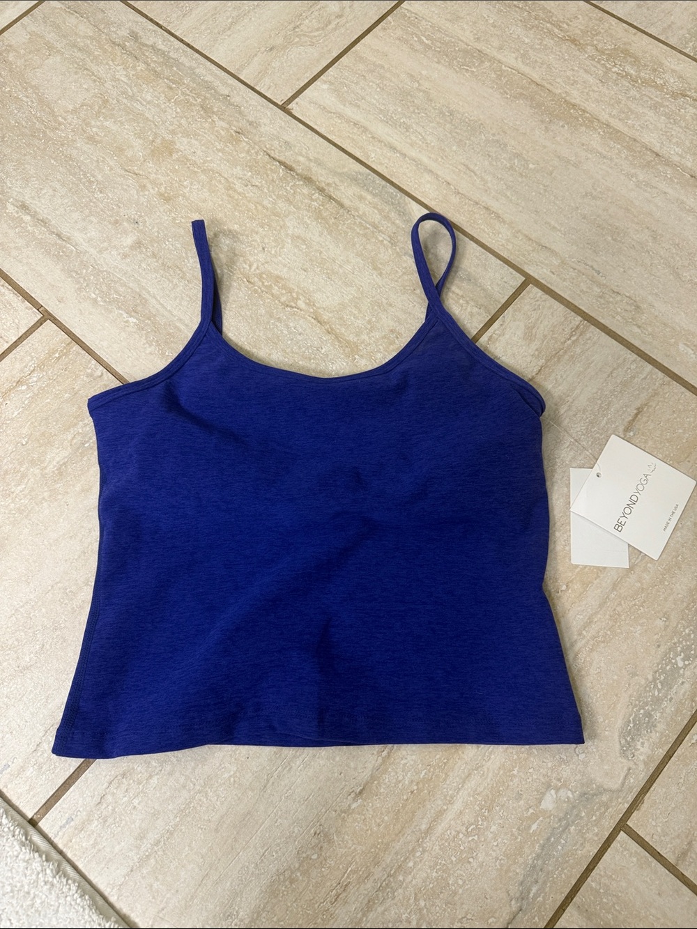 NWT Beyond Yoga Spacedye Crop Tank Sapphire Size Medium
